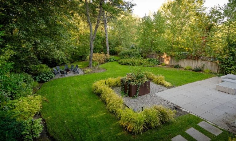landscaping foliage, garden pathways and patio build