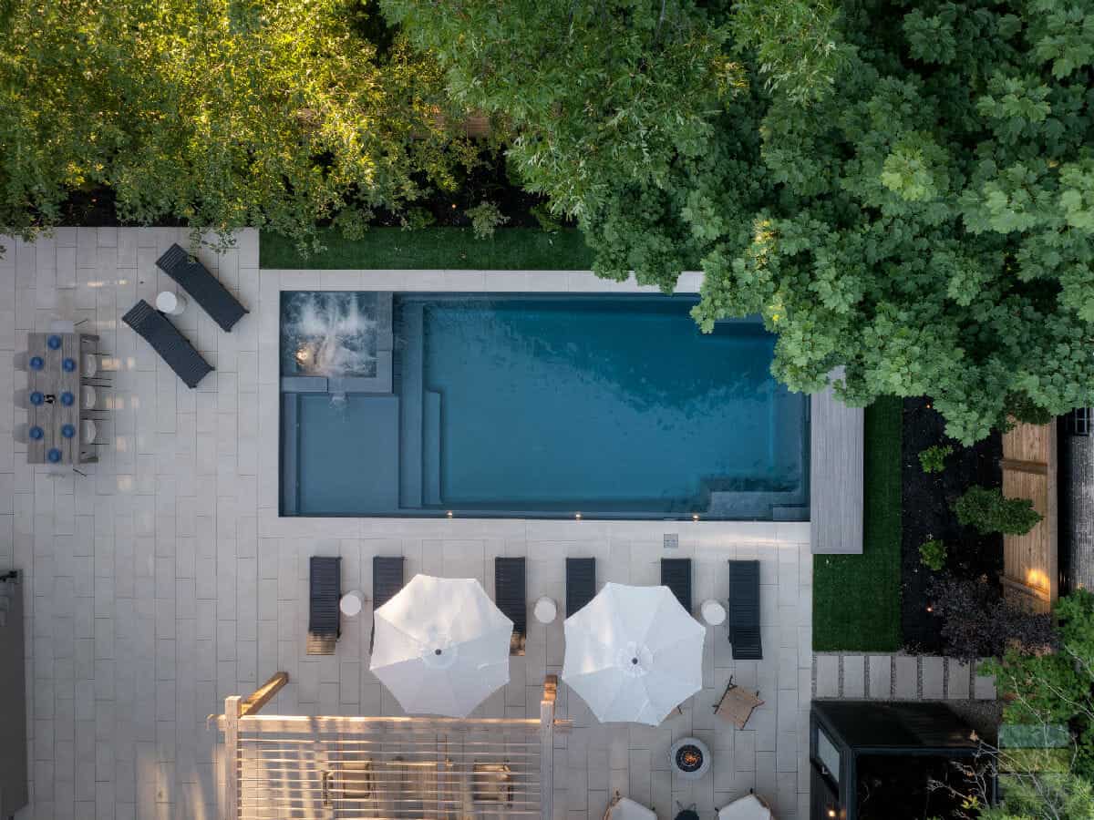 Site Image fiberglass Pool installation project in Toronto
