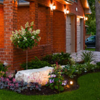 interlocking and front yard landscaping project by M.E. contracting