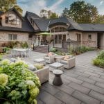 Toronto landscaping Project; Featuring interlocking, Composite Deck and Irrigation Sprinkler System construction