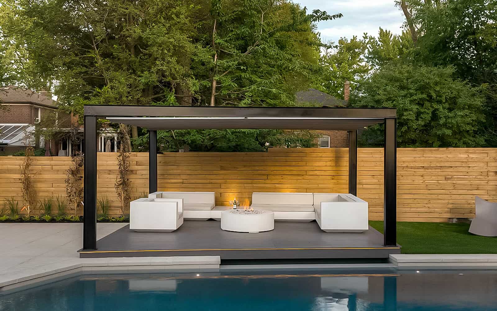 Toronto backyard Landscaping design and build Project showcase Pool