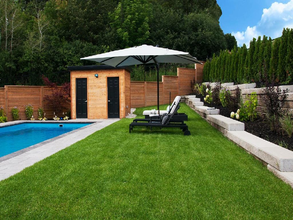 Toronto Landscaping Project; Featuring Concrete Pool, Interlocking & Retaining Wall