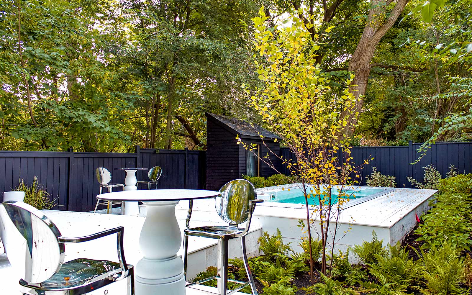 Toronto Landscaping Marble Garden Project; Featuring Pool Installation and Marble Interlocking.