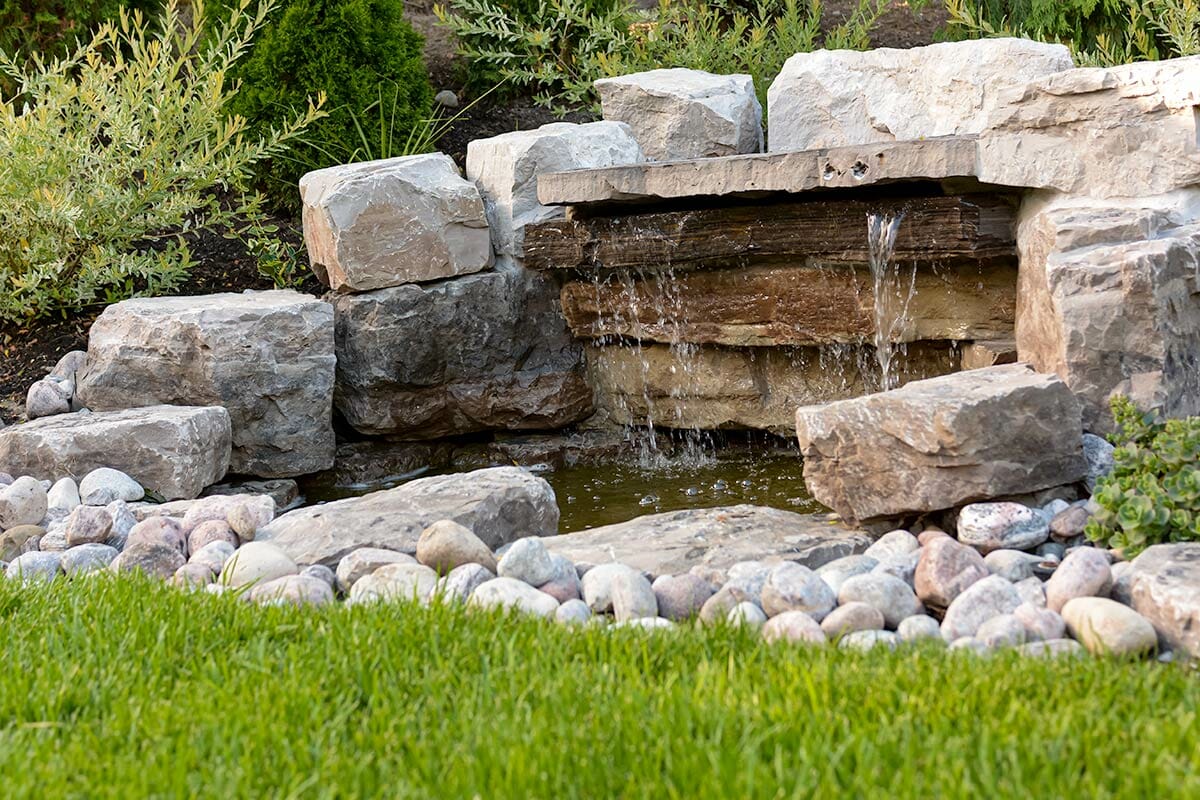 water feature build by M.E. contracting