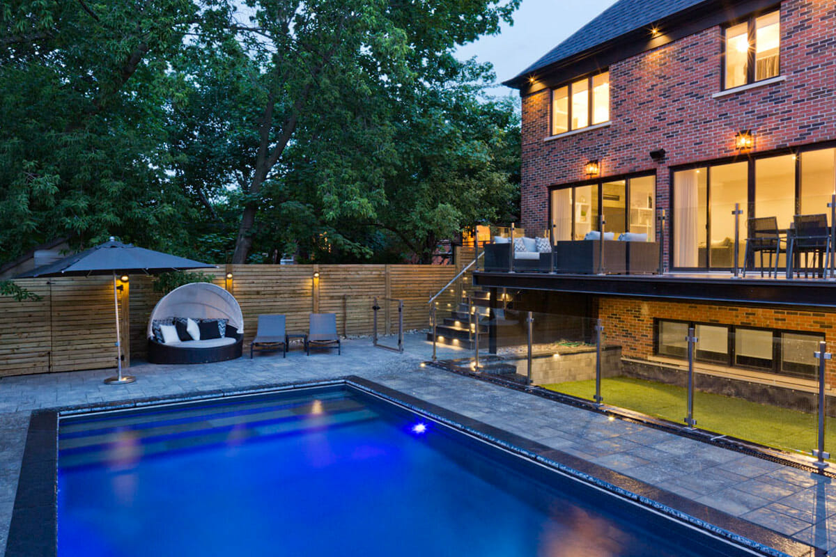 Toronto Landscaping Project with Pool Construction & Interlocking