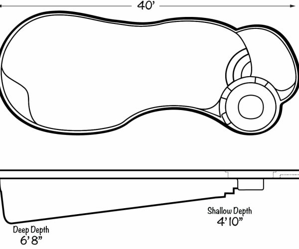 Fiberglass inground pool design-Allure-40