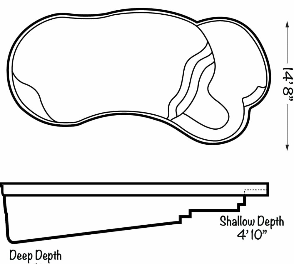Fiberglass inground pool design-Eclipse-30