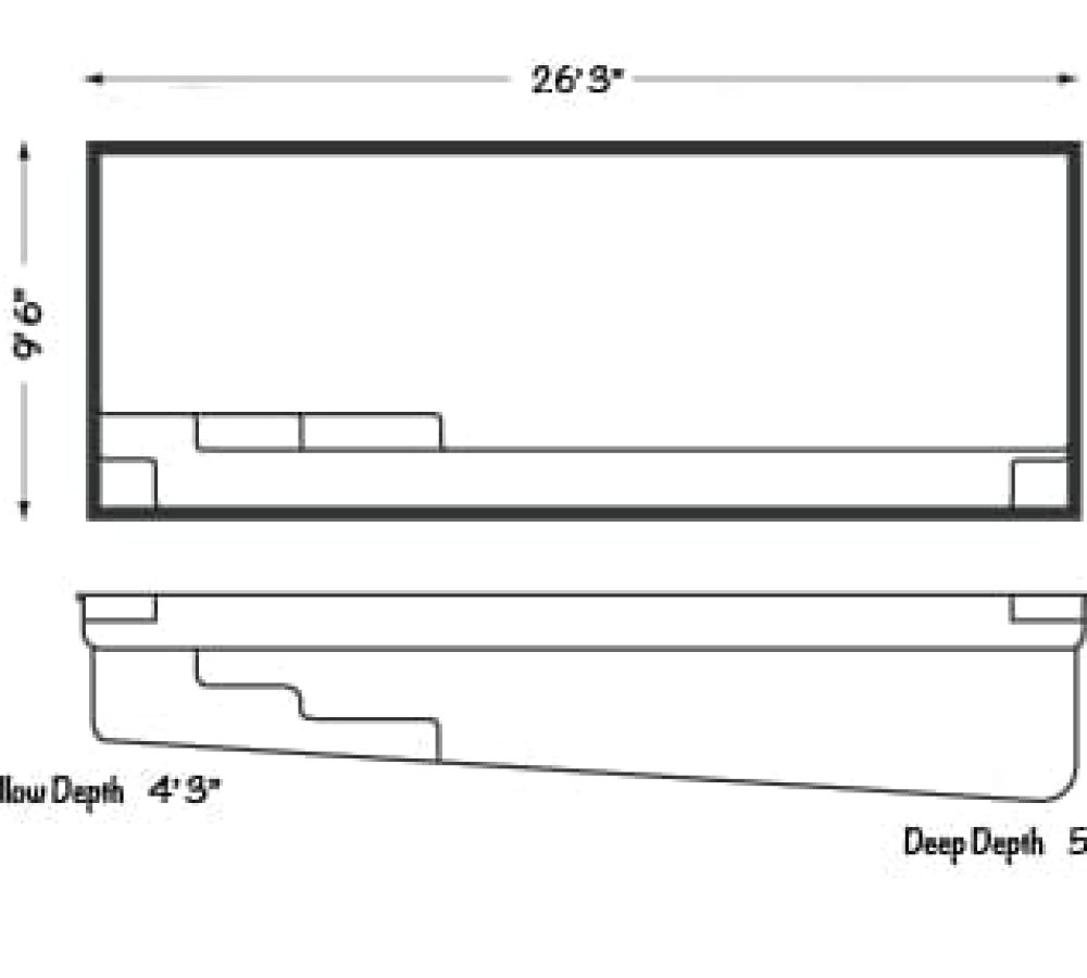 Fiberglass inground pool design- Harmony26