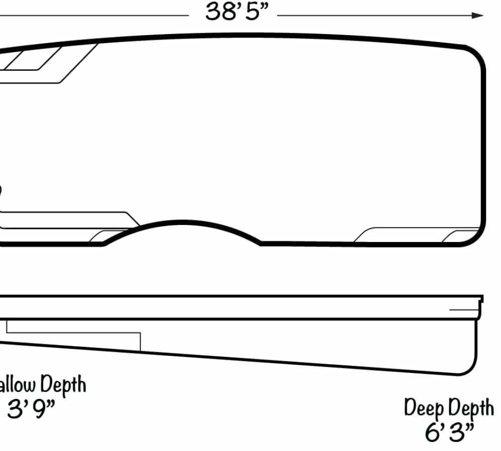 Fiberglass inground pool designs- Moroccan-38-Specs