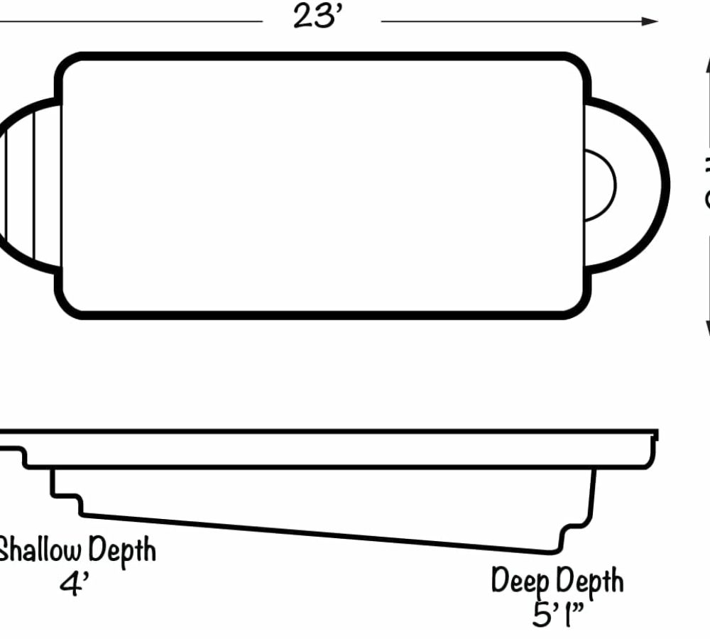 In Ground Fiberglass Pool Design-Roman