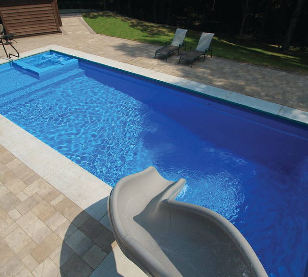 The Icon – In Ground Fiberglass Pool by M.E. contracting pool company
